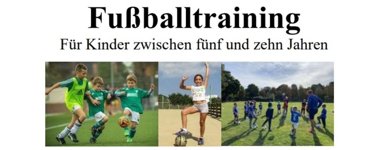 Fußballtraining - Für Kinder zwischen 5 und 10 Jahren